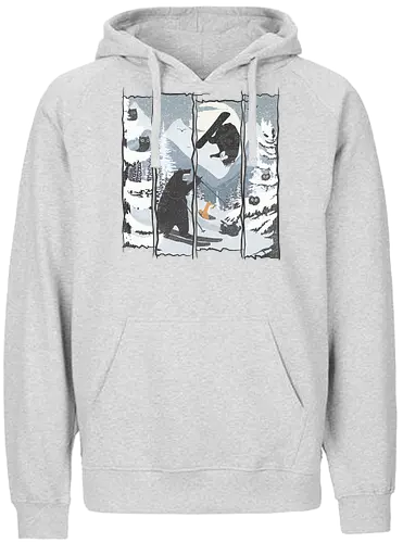 Wild Snow - Snowboard, Ski, bär, Scenery, sport, br - Fairtrade Hoodie