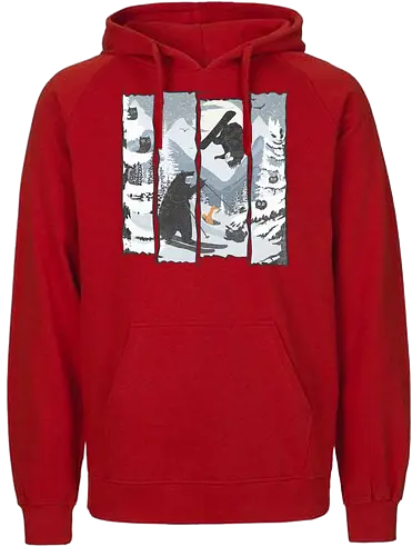Wild Snow - Snowboard, Ski, bär, Scenery, sport, br - Fairtrade Hoodie