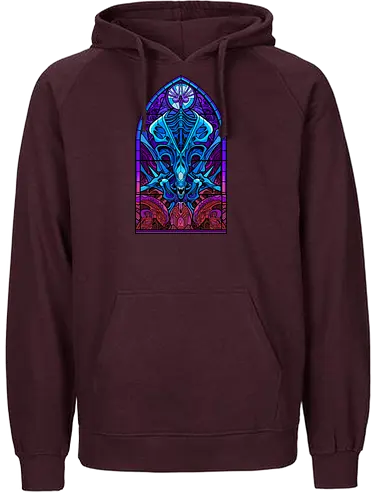 Temple of Creation - alien, horror, Glass, church - Fairtrade Hoodie