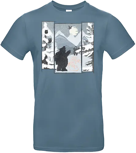 Yellow Snow - bär, mountain, Scenery, Bären, snow, schnee, br, Brs - Standard T-Shirt