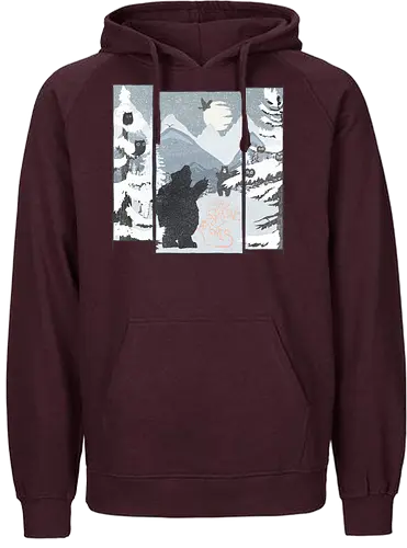 Yellow Snow - bär, mountain, Scenery, Bären, snow, schnee, br, Brs - Fairtrade Hoodie
