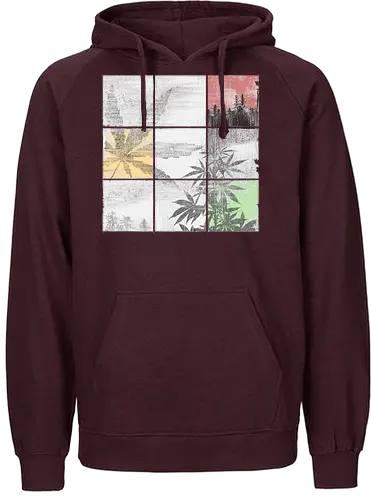 Weed Colors - art, mosaik - Fairtrade Hoodie