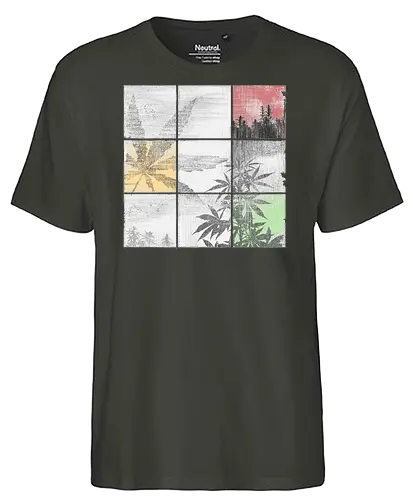 Weed Colors - art, mosaik - Fairtrade T-Shirt