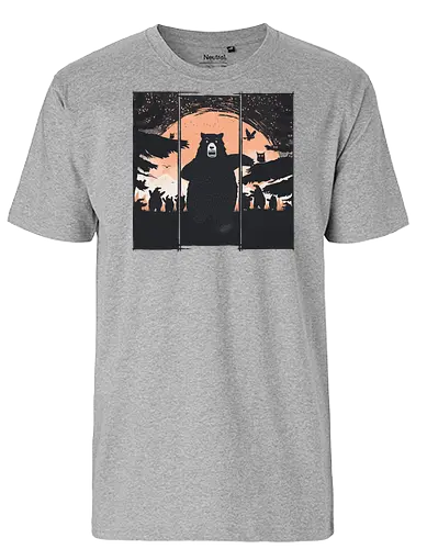 Zombie Killer - bär, forrest, wald, br - Fairtrade T-Shirt