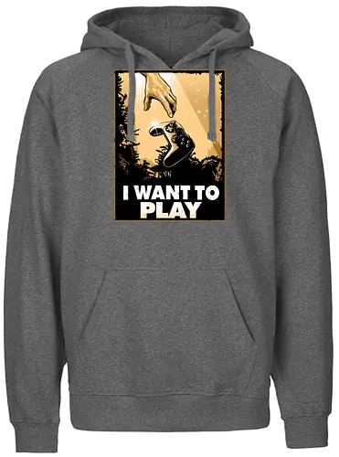 I Want To Play - gaming, i want to believe, mashup - Fairtrade Hoodie