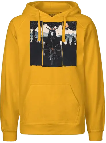 Wild Biker - bär, motorcycle, motorrad, br - Fairtrade Hoodie