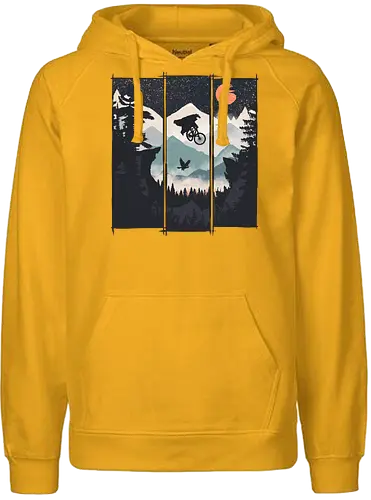MTB Bear Rider - bär, Mountain Bike, bicycle, fahrrad, bear - Fairtrade Hoodie