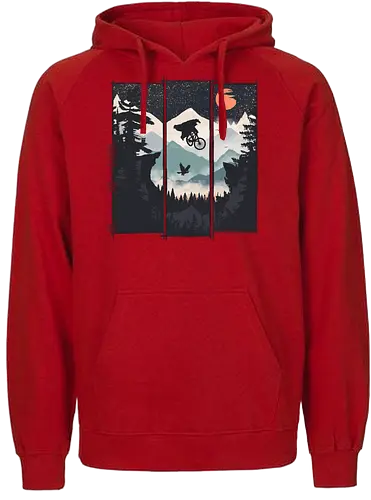 MTB Bear Rider - bär, Mountain Bike, bicycle, fahrrad, bear - Fairtrade Hoodie