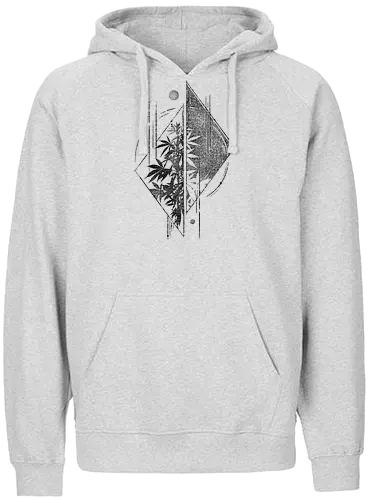 Weed Geometry - drawing, zeichnung, Surrl - Fairtrade Hoodie