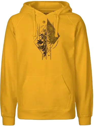 Weed Geometry - drawing, zeichnung, Surrl - Fairtrade Hoodie