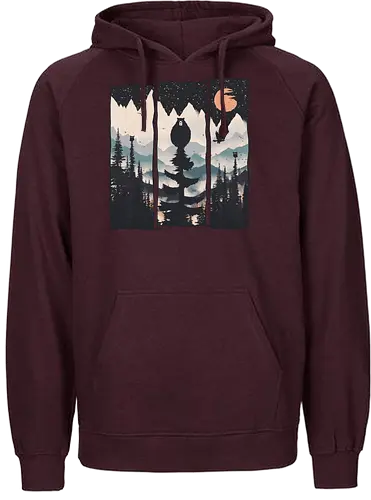 Bear Owl - bär, eule, forrest, Scenery, bear - Fairtrade Hoodie