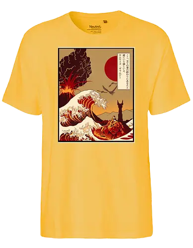 The Great Wave off Lava - kanagawa, lava, vulkan, Volcano, grt wave - Fairtrade T-Shirt