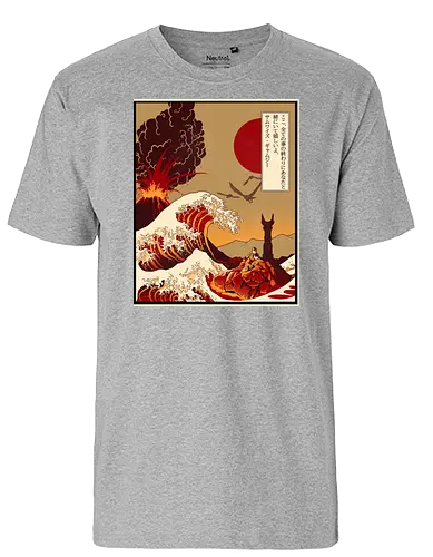 The Great Wave off Lava - kanagawa, lava, vulkan, Volcano, grt wave - Fairtrade T-Shirt
