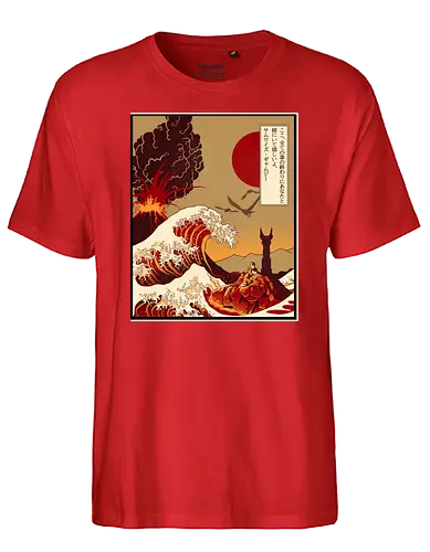The Great Wave off Lava - kanagawa, lava, vulkan, Volcano, grt wave - Fairtrade T-Shirt