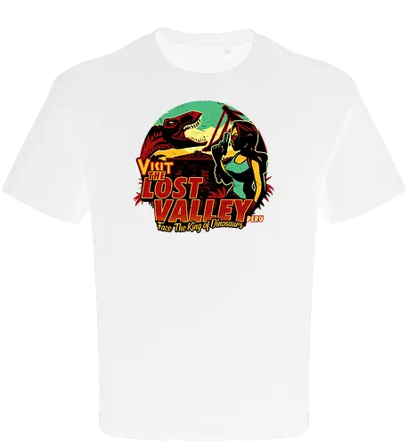 The Lost Valley - t-rex, tomb, Croft - Oversize T-Shirt
