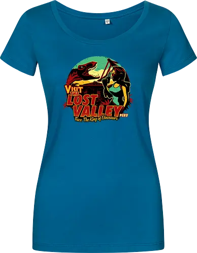 The Lost Valley - t-rex, tomb, Croft - Women T-Shirt