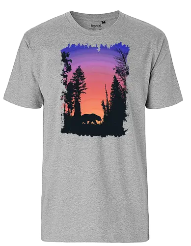 Bear and Bears - bär, sonnenuntergang, sunset, natur - Fairtrade T-Shirt