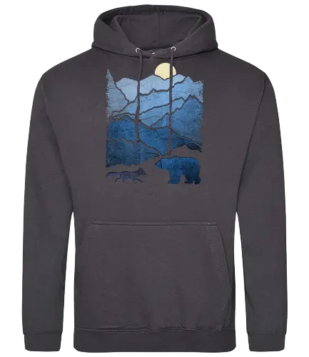 Bear and Bears - Mountainside, fox, bär, fuchs, nature, bear - Standard Hoodie