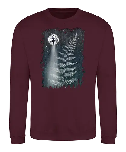 My Forest Witch - farn, fern, plant, witch, night, moon, mond, stars - Sweatshirt