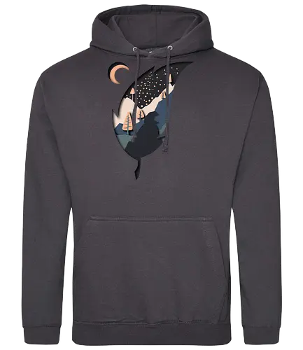 Bear and Leaf - bär, mond, bear - Standard Hoodie