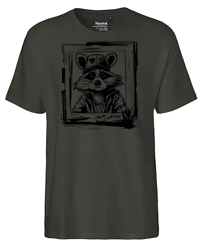 Hip Hop Raccoon - waschbär, cap, cool - Fairtrade T-Shirt
