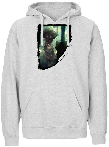 Witch and Cat - witch, witchcraft, cat, katze - Fairtrade Hoodie