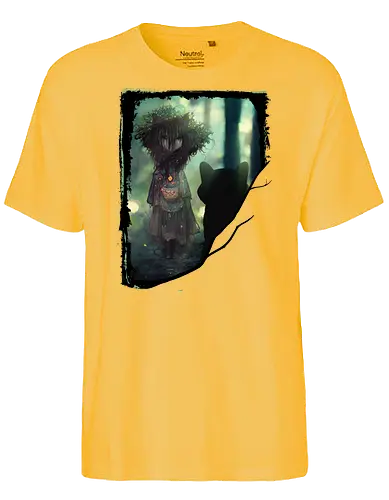 Witch and Cat - witch, witchcraft, cat, katze - Fairtrade T-Shirt