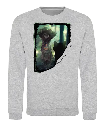 Witch and Cat - witch, witchcraft, cat, katze - Sweatshirt