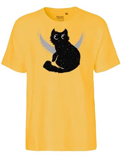 Moon Cat - cat, moon, stars - Fairtrade T-Shirt