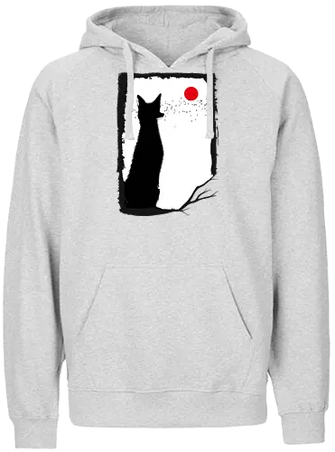 Wild Fox - fox, fuchs, bird - Fairtrade Hoodie