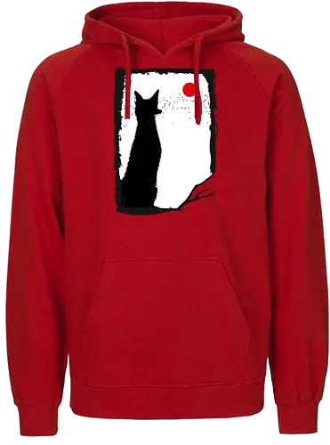Wild Fox - fox, fuchs, bird - Fairtrade Hoodie