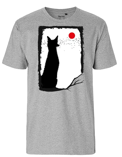 Wild Fox - fox, fuchs, bird - Fairtrade T-Shirt