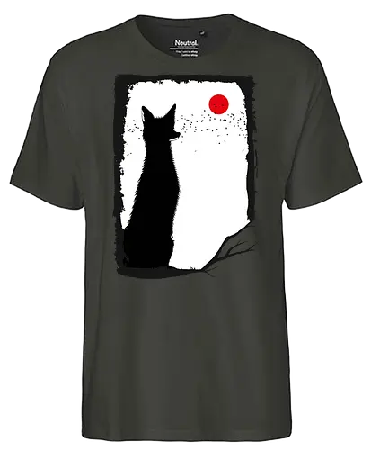 Wild Fox - fox, fuchs, bird - Fairtrade T-Shirt