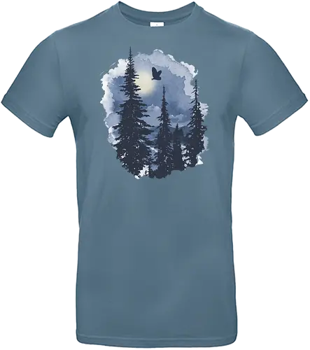 Owl at Night - eule, owl, night - Standard T-Shirt