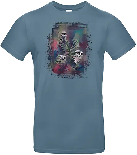 Skull Flowers - skull, blume, flower - Standard T-Shirt