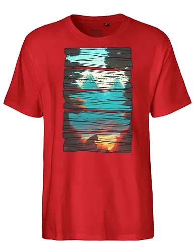 Br and Mountains - bär, Landscape, Baby Br - Fairtrade T-Shirt