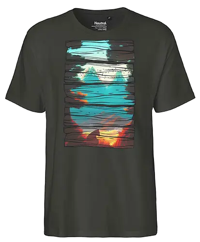 Br and Mountains - bär, Landscape, Baby Br - Fairtrade T-Shirt