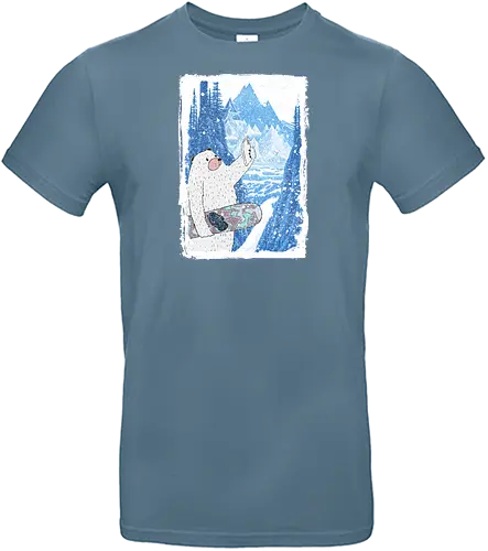 Winter Games and Crazy Bears - snow, Snowboard, bear - Standard T-Shirt