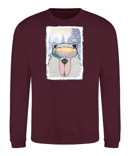Bear with Mask - Snowboard, snow, bear - Sweatshirt