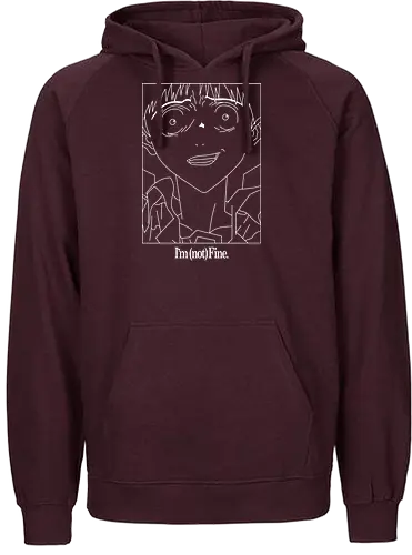 Im Not Fine - NGE, evangelion, eva01, anxiety, angst, Shinji - Fairtrade Hoodie