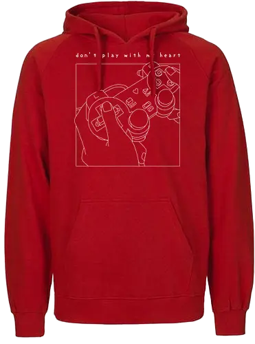 Dont Play With My Heart - controller, love, herz, games, gaming, hrt - Fairtrade Hoodie