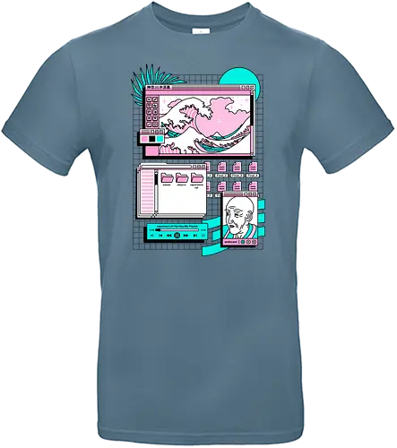The Great Vaporwave - japan, lofi, 80s, neon, Vaporwave, grt wave - Standard T-Shirt
