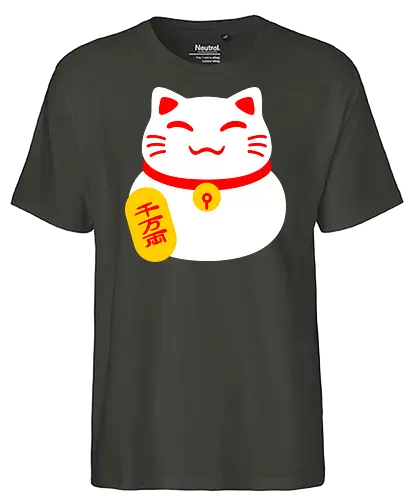 Lucky Meow - katze, japan - Fairtrade T-Shirt