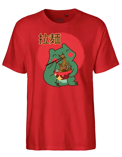 Kawaii Frog ting Ramen - Frog, Frosch, cute, ramen - Fairtrade T-Shirt
