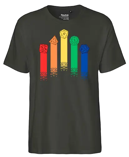 Pixel RPG Dice - pixel, dice, würfel, pen and paper, rpg - Fairtrade T-Shirt