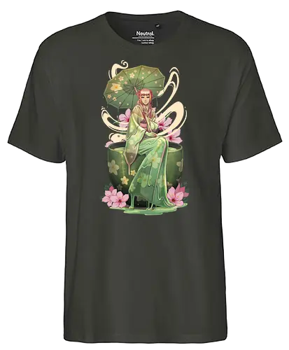 Gyokuro - Shadow T - tee, kimono, Green t - Fairtrade T-Shirt