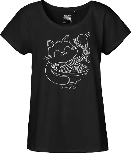 Ramen Cat Line Art