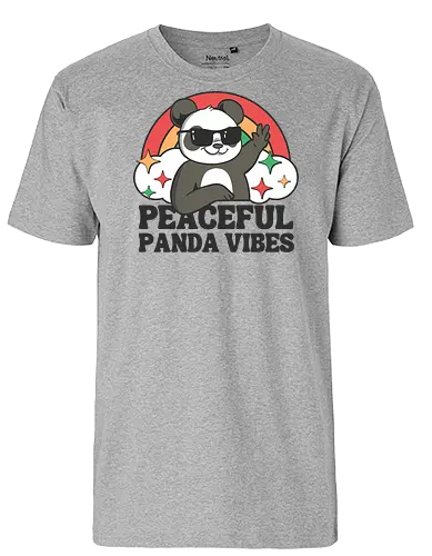 Peaceful Panda Vibes - rainbow, bear - Fairtrade T-Shirt