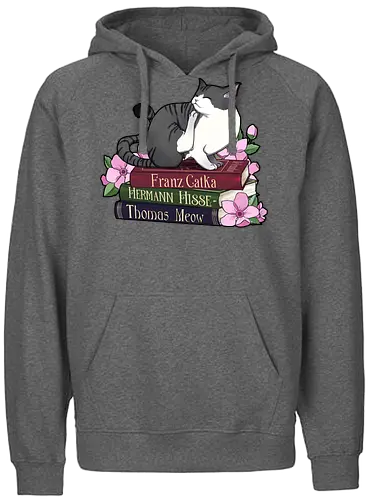 Franz Catka - Cats x Literature Series - cat, katze, lesen, buch, books, classic literature - Fairtrade Hoodie