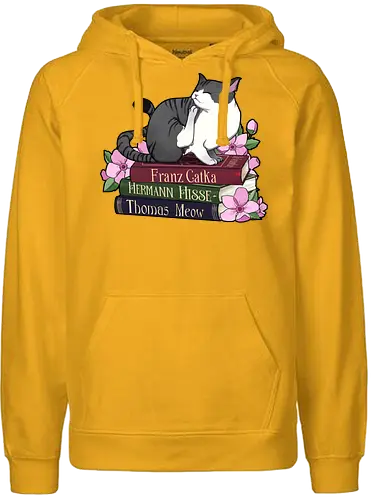 Franz Catka - Cats x Literature Series - cat, katze, lesen, buch, books, classic literature - Fairtrade Hoodie